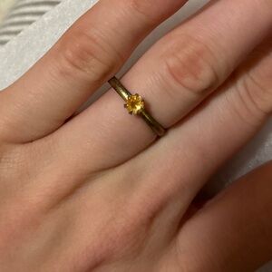 Gold Amber Ring